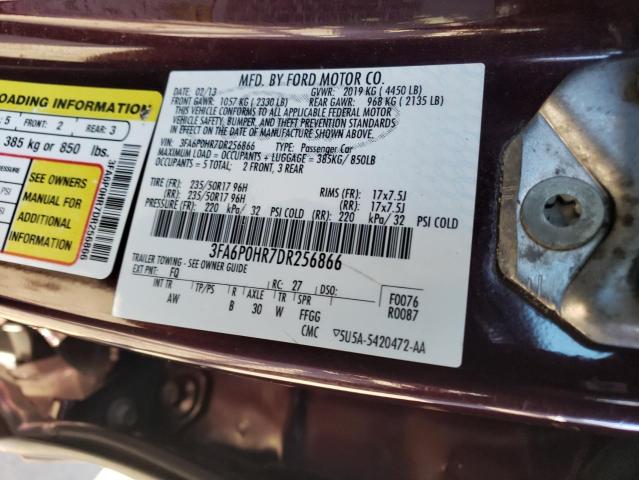 Photo 11 VIN: 3FA6P0HR7DR256866 - FORD FUSION 