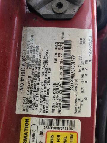 Photo 11 VIN: 3FA6P0HR7DR331579 - FORD FUSION SE 