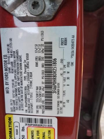 Photo 11 VIN: 3FA6P0HR8DR251806 - FORD FUSION 