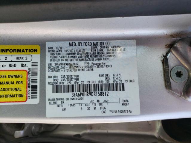 Photo 11 VIN: 3FA6P0HR9DR158812 - FORD FUSION SE 