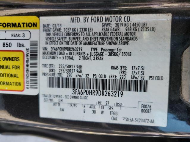 Photo 11 VIN: 3FA6P0HR9DR263219 - FORD FUSION 