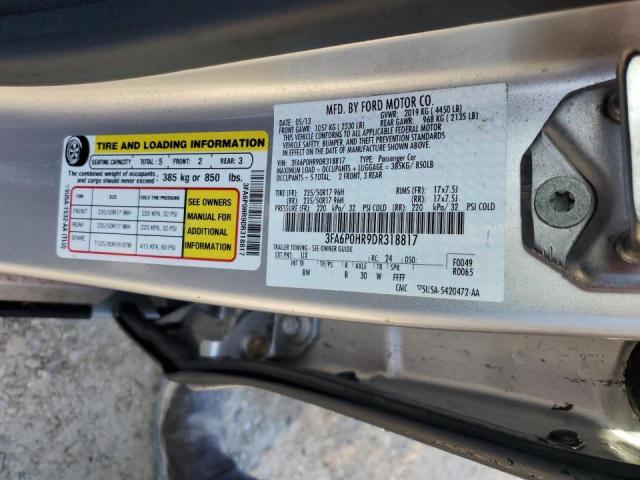 Photo 9 VIN: 3FA6P0HR9DR318817 - FORD FUSION SE 