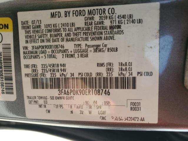 Photo 11 VIN: 3FA6P0K90ER108746 - FORD FUSION 