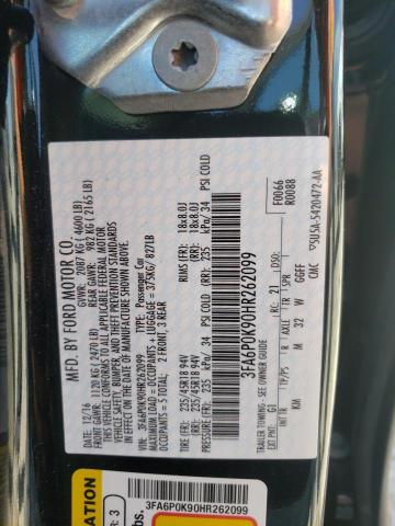 Photo 9 VIN: 3FA6P0K90HR262099 - FORD FUSION TIT 