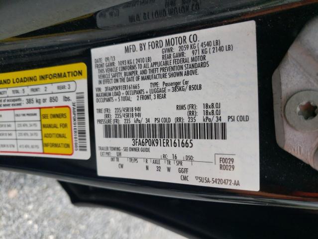 Photo 11 VIN: 3FA6P0K91ER161665 - FORD FUSION TIT 