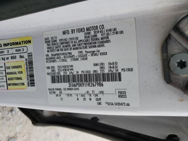 Photo 9 VIN: 3FA6P0K91FR267986 - FORD FUSION TIT 