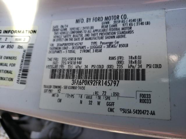 Photo 9 VIN: 3FA6P0K92FR145797 - FORD FUSION TIT 