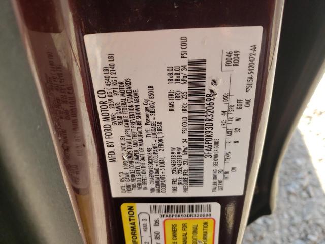 Photo 9 VIN: 3FA6P0K93DR320698 - FORD FUSION TIT 