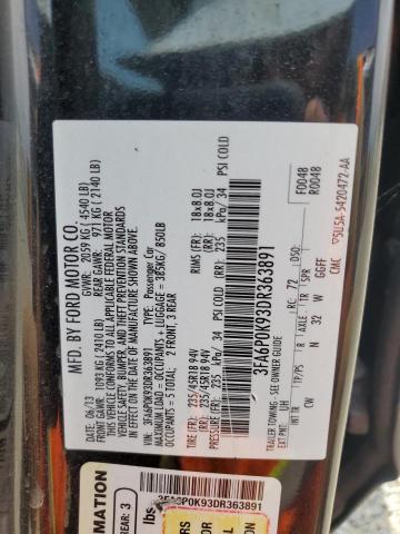 Photo 11 VIN: 3FA6P0K93DR363891 - FORD FUSION 