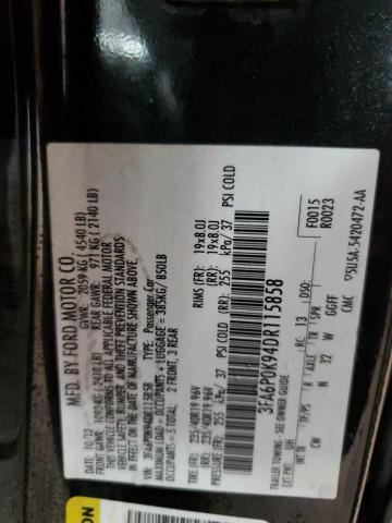 Photo 12 VIN: 3FA6P0K94DR115858 - FORD FUSION TIT 