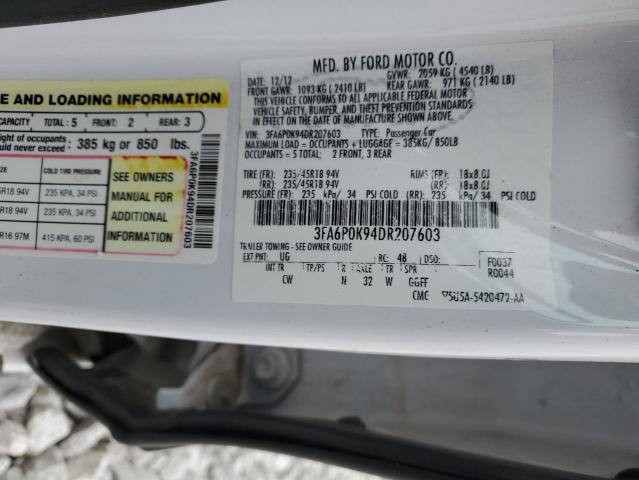 Photo 12 VIN: 3FA6P0K94DR207603 - FORD FUSION 