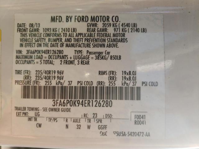 Photo 9 VIN: 3FA6P0K94ER126280 - FORD FUSION TIT 