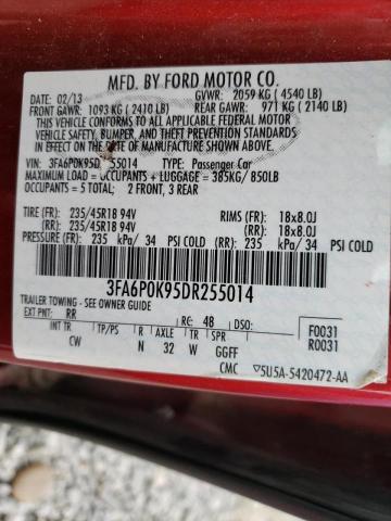 Photo 9 VIN: 3FA6P0K95DR255014 - FORD FUSION TIT 