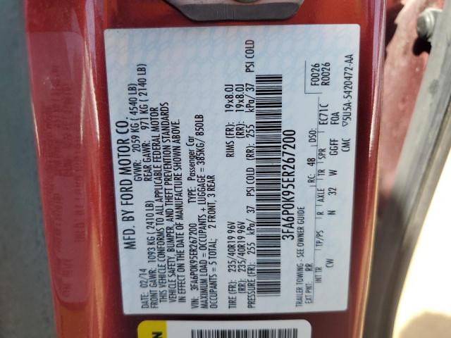 Photo 11 VIN: 3FA6P0K95ER267200 - FORD FUSION 