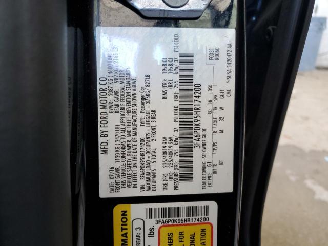 Photo 11 VIN: 3FA6P0K95HR174200 - FORD FUSION 