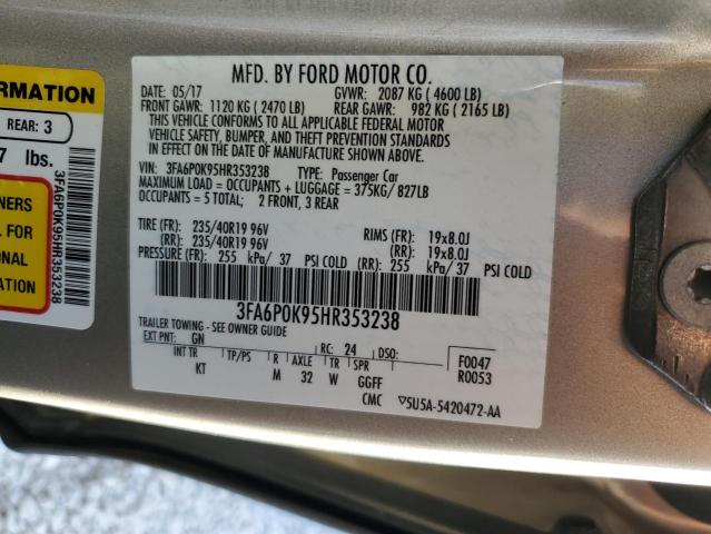 Photo 11 VIN: 3FA6P0K95HR353238 - FORD FUSION TIT 