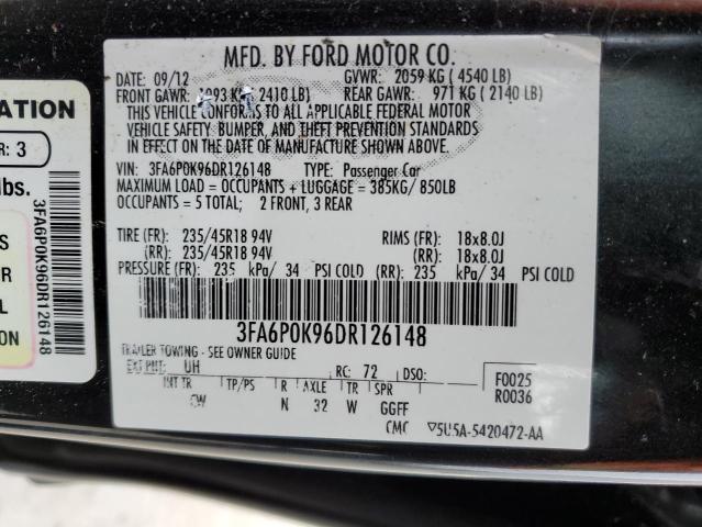 Photo 11 VIN: 3FA6P0K96DR126148 - FORD FUSION 