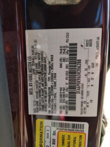 Photo 11 VIN: 3FA6P0K96DR206288 - FORD FUSION 