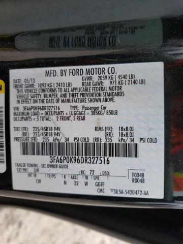 Photo 9 VIN: 3FA6P0K96DR327516 - FORD FUSION TIT 