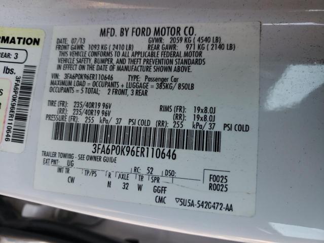 Photo 12 VIN: 3FA6P0K96ER110646 - FORD FUSION TIT 