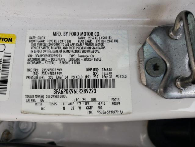 Photo 9 VIN: 3FA6P0K96ER289223 - FORD FUSION TIT 