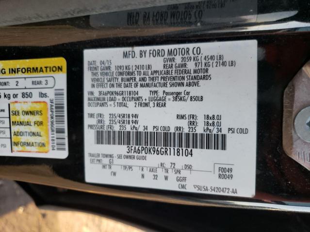 Photo 11 VIN: 3FA6P0K96GR118104 - FORD FUSION 