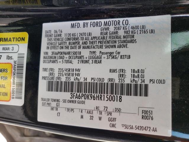 Photo 9 VIN: 3FA6P0K96HR150018 - FORD FUSION TIT 