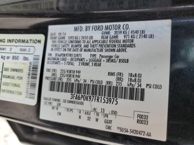 Photo 9 VIN: 3FA6P0K97FR153975 - FORD FUSION TIT 