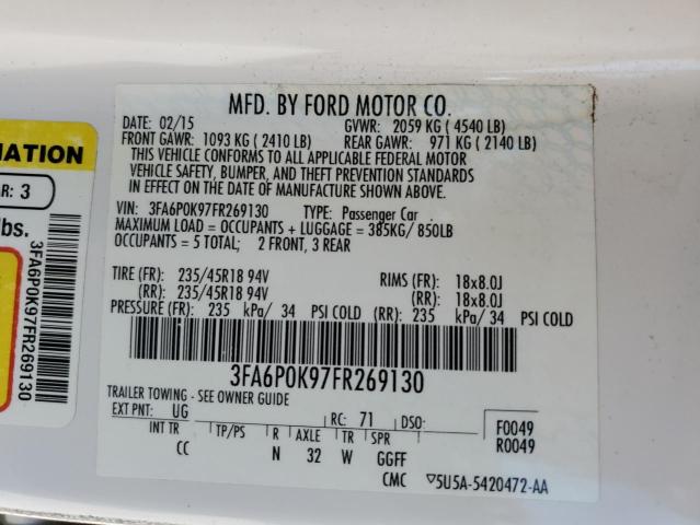 Photo 11 VIN: 3FA6P0K97FR269130 - FORD FUSION 