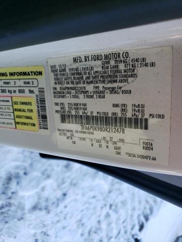 Photo 12 VIN: 3FA6P0K98DR212478 - FORD FUSION TIT 