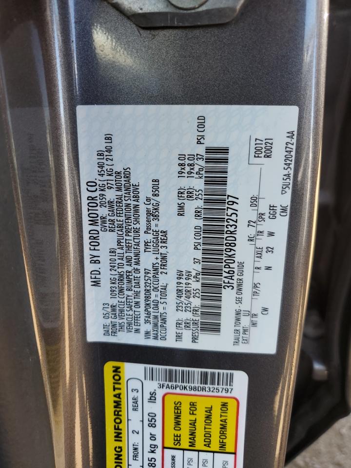 Photo 11 VIN: 3FA6P0K98DR325797 - FORD FUSION 