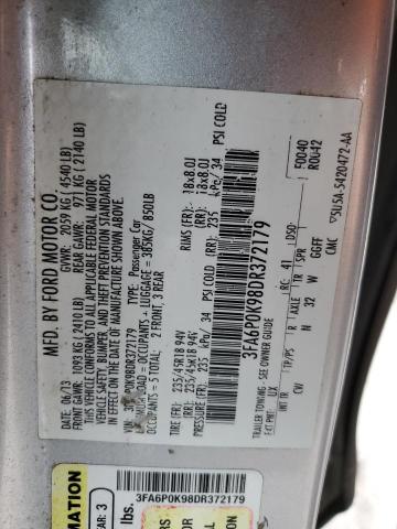 Photo 11 VIN: 3FA6P0K98DR372179 - FORD FUSION 