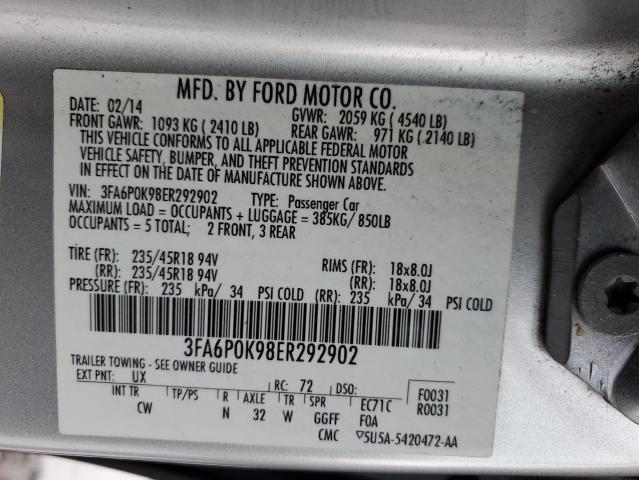 Photo 11 VIN: 3FA6P0K98ER292902 - FORD FUSION 