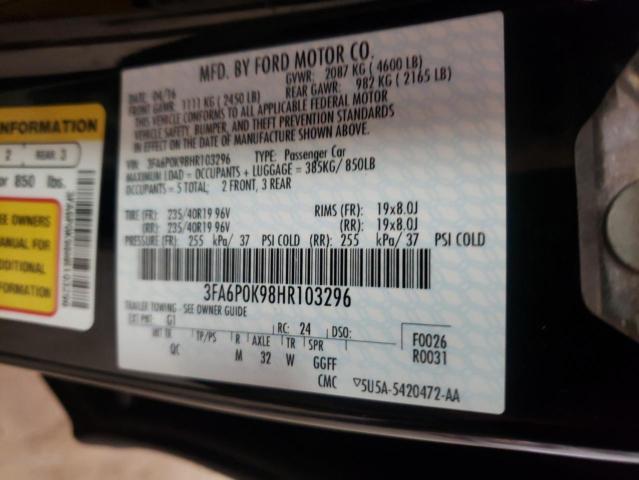 Photo 9 VIN: 3FA6P0K98HR103296 - FORD FUSION TIT 