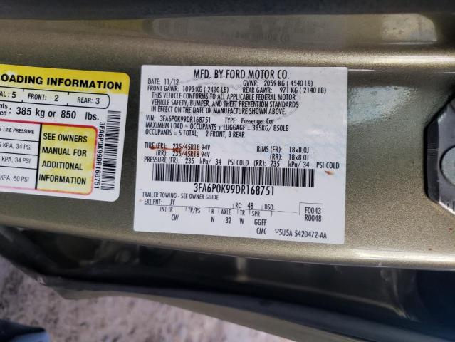 Photo 11 VIN: 3FA6P0K99DR168751 - FORD FUSION TIT 