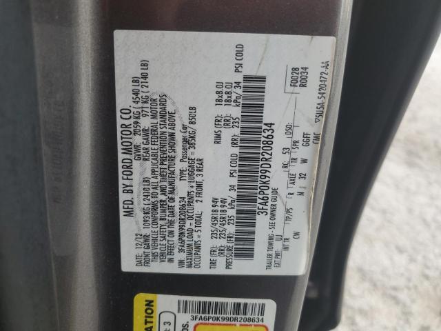 Photo 11 VIN: 3FA6P0K99DR208634 - FORD FUSION TIT 