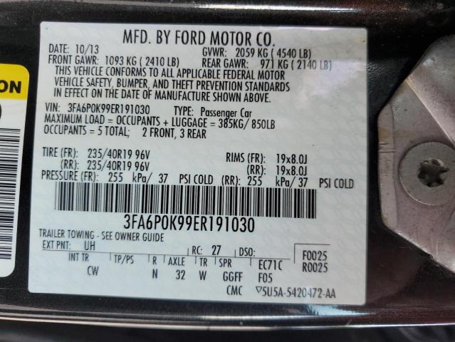 Photo 11 VIN: 3FA6P0K99ER191030 - FORD FUSION TIT 