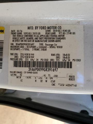 Photo 11 VIN: 3FA6P0K99GR391697 - FORD FUSION TIT 