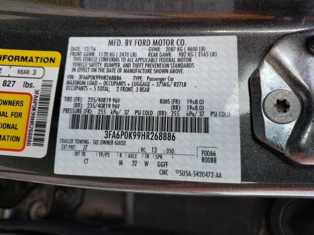 Photo 11 VIN: 3FA6P0K99HR268886 - FORD FUSION TIT 