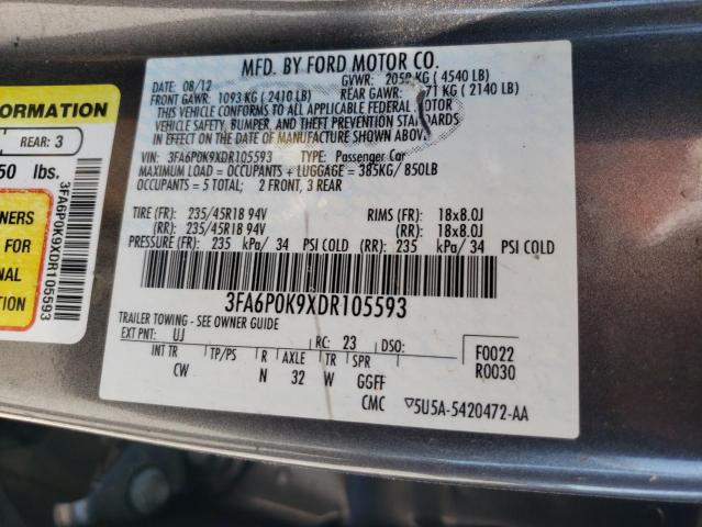 Photo 11 VIN: 3FA6P0K9XDR105593 - FORD FUSION 