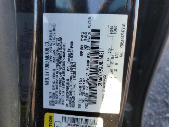 Photo 11 VIN: 3FA6P0K9XDR360311 - FORD FUSION 