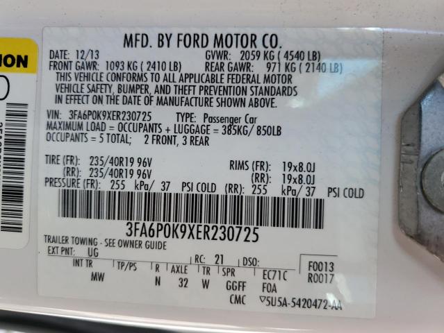 Photo 11 VIN: 3FA6P0K9XER230725 - FORD FUSION 