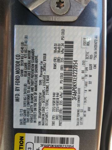 Photo 11 VIN: 3FA6P0K9XER232054 - FORD FUSION TIT 