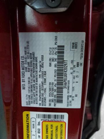 Photo 11 VIN: 3FA6P0LU0FR202971 - FORD FUSION SE 