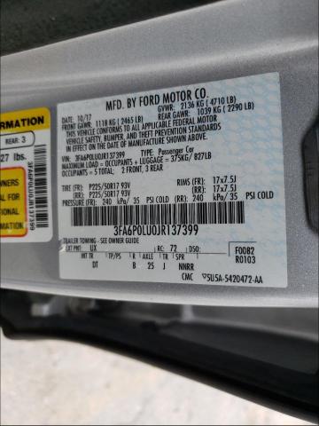 Photo 9 VIN: 3FA6P0LU0JR137399 - FORD FUSION SE 