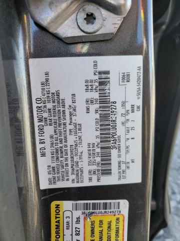 Photo 11 VIN: 3FA6P0LU0JR249278 - FORD FUSION SE 