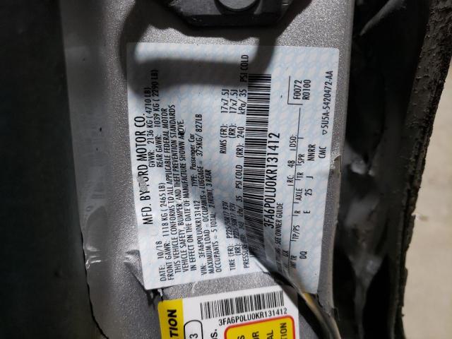 Photo 11 VIN: 3FA6P0LU0KR131412 - FORD FUSION SE 