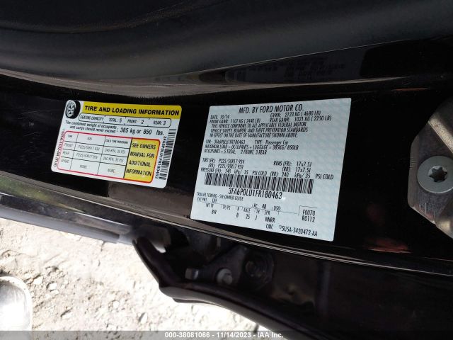 Photo 8 VIN: 3FA6P0LU1FR180463 - FORD FUSION HYBRID 