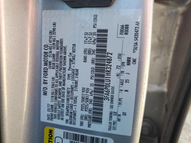 Photo 11 VIN: 3FA6P0LU1HR324872 - FORD FUSION SE 