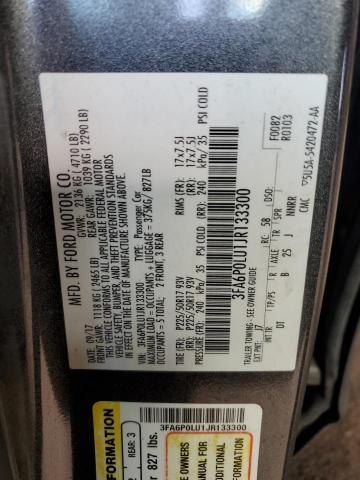 Photo 11 VIN: 3FA6P0LU1JR133300 - FORD FUSION SE 